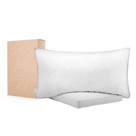 Bed Pillows for Sleeping, Set of 2, Queen Size Luxury Quality Hotel Pillows with Original Down Alternative Filling, Supportive and Fluffy