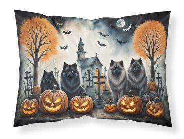 Keeshond Spooky Halloween Standard Pillowcase Lightweight Super Soft Easy Care Decorative Artwork Pillowcase, Standard